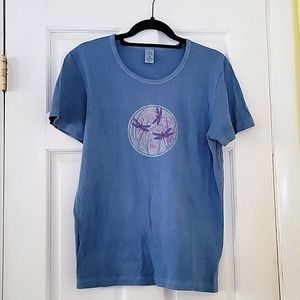 EC Blue Short-Sleeved Tee w/DragonFly Design